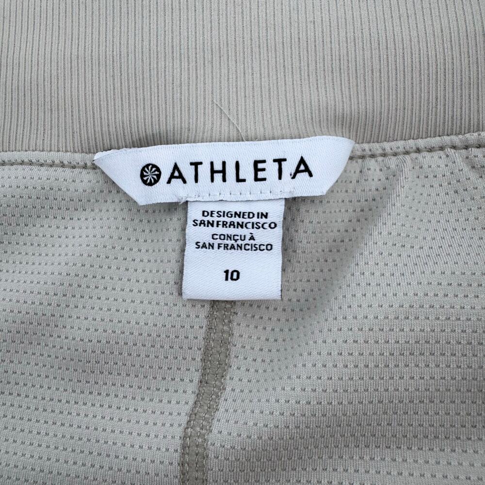 Athleta Momentum Skort Size 10 Light Gray Performance Stretch Built-In Shorts - Picture 4 of 7